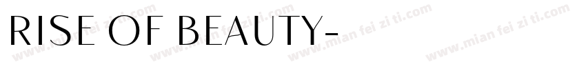 Rise of Beauty字体转换